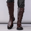 Men's Autumn Winter Vintage Outdoor Long Boots British Style Work Boots High Top Men's Leather Boots-1307