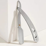 Stainless Steel Razor Holder Golden Men's Manual Folding Straight Edge Shaver Barber Shop Beard Trimmer With Shaving Blade Y1003