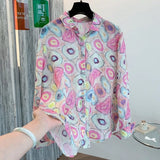 THHONE New Fashion Autumn Blouse Woman Cotton Loose Print Blusa Mujer Camisas Long Sleeve Casual Korean Elegant Women's Clothing