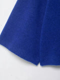 KONDALA Casual Chic Blue Knit Sweaters Women O Neck Half Sleeve Loose Short Pullovers Fashion 2026 Spring Elegant Y2K Girl Tops