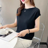 Blusas Mujer De Moda 2025Verano Short Sleeve Knitted Tops Sweater Women Pullovers Sweaters For Women Woman Sweaters Blusa