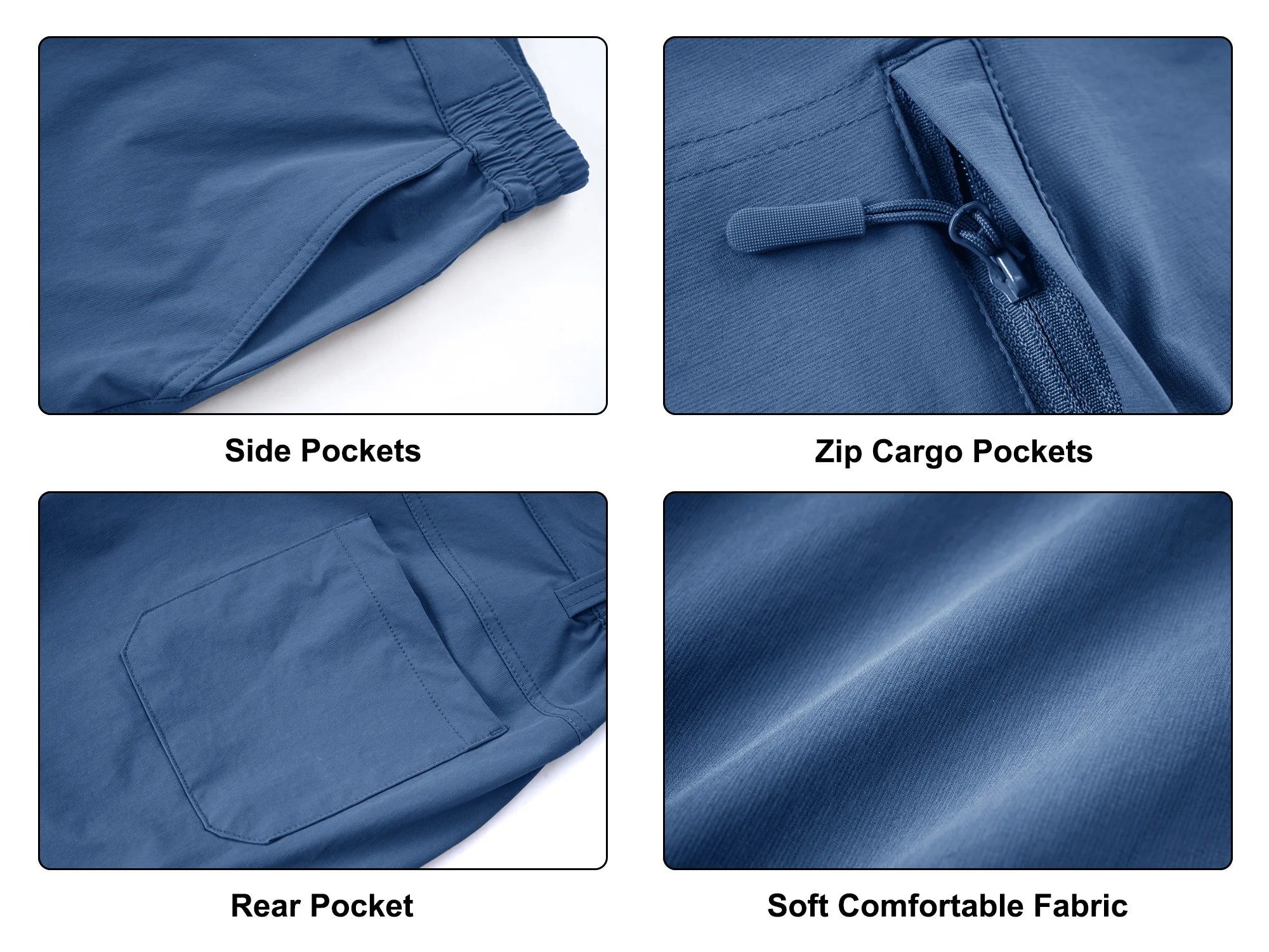 Men's Quick Dry Cargo Shorts Summer Waterproof Hiking Shorts Outdoor Multi-pockets Camping Training Work Shorts Man