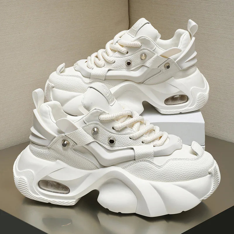 Men's Shoes Luxury Casual Breathable Sneakers for Men Comfortable Low Top Platform Boots for Men Height Increasing Sneakers