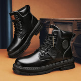 Big Size48 Men Boots Fashion Motorcycle Ankle Boots for Men Waterproof Hiking Boot Winter Chelsea Retro Boots Comfy Botas Hombre