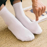 10-40Pairs Woman Men'S Classic Formal Mid-Calf Socks 100% Breathable Cotton Solid Black White Perfect For Business Casual Wear