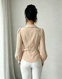 Fashion women Blouses and Shirts White Long Sleeve Blouse 2026 New Spring Autumn Basic Tops Chic Women's Shirt for Women office