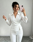 Fashion women Blouses and Shirts White Long Sleeve Blouse 2026 New Spring Autumn Basic Tops Chic Women's Shirt for Women office