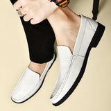 Genuine Leather Men Footwear Slip on Office Man Formal Shoes Wedding Party Men Dress Shoes Breath Driving Lazy Loafers Moccasins
