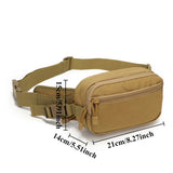 Outdoor MOLLE Tactical Waist Bag for Men Outdoor Multi Functional Nylon Sports Waist Bag for Hiking, Hunting, Running, Cycling, Assault Combat Waistpack