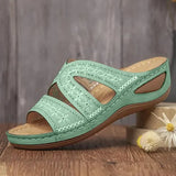 Summer 2025 women's sandals with exposed toes, retro anti slip leather casual women's fashionable versatile sandals