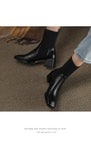 2026 Autumn Winter New Ankle Socks Shoes Women Fashion Large Size 43 Knitted Short Boots Women Slip on High Heels Botas De Mujer