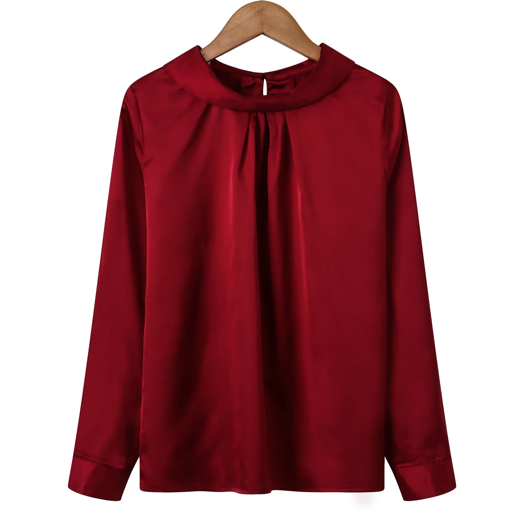 Women blusas long sleeved Slim plus size silk satin shirts office ladies work female Chiffon blouse Elegant blusa feminina