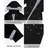 BBX Lephsnt Rain Coats for Women Waterproof Rain Jacket Lightweight Windbreaker Outdoor Hooded Trench Coat