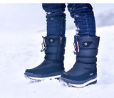 Platform Snow Boots Female Plus Size 42 White Women Boots Winter Shoes Warm Plush Mid-calf Boots Waterproof Rubber Non-slip