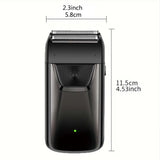 Professional Foil Electric Shaver for Men – Rechargeable, Waterproof, LED Display, Beard Trimmer, USB Charging, Portable Grooming Tool