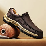 Stylish Men's Leather Loafers Men Thick Bottom Business Shoe Classic Leather Man Casual Shoes Senior Brand Male Walking Footwear