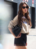 High Quality Chic Khaki Stand Collar Zipper Jackets 2026 Casual Long Sleeve Outerwear Female Fashion Loose Coats For Woman