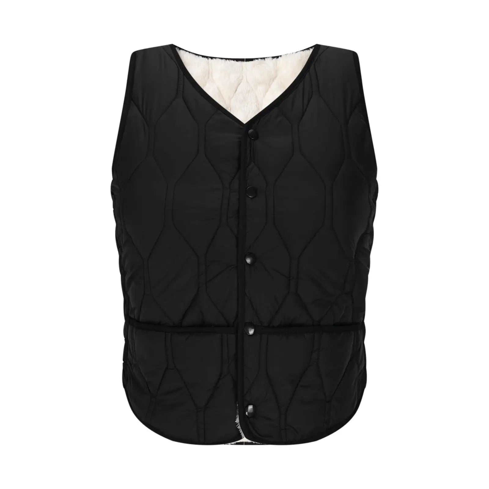Women's Warm Vest Lightweight Slim Short Single-Breasted Cold-Proof Vests Winter Outdoor Sports Hiking Vests with Pockets