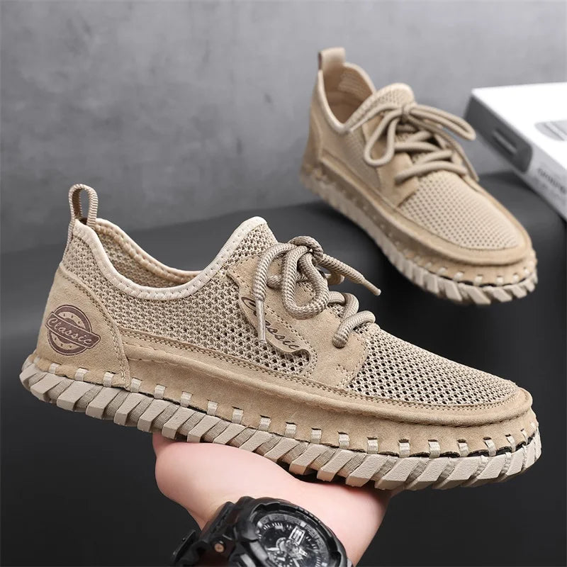 New Trend Man Hiking Shoes Lightweight Soft Mesh Flats Comfortable Non-slip Sneakers Outdoor Casual Sports Shoes Men's Trainers