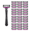 Safety Razor With 3/6/12/18/24/36Pcs 6 Layer Stainless Steel Shaving Cartridges For Men Women Hair Removal Shaving▪