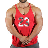 Sleeveless Sweatshirt Muscular Man Gym Shirt Man Men's Clothes Top for Fitness Vests Stringer Clothing Bodybuilding Vest Singlet