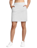 THE GYM PEOPLE Women's Golf Skorts Modest Knee Length Athletic Tennis Skirts Built-in Shorts with 4 Pockets