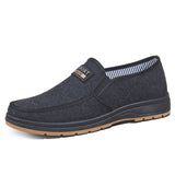 Men Canvas Slip On Shoes Breathable Non Slip Casual Walking Elderly Father Cloth Footwear