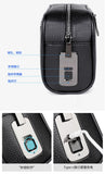 Male Long Money Wallets Mobile Phone Pouch Men Messenger Bag Anti-Theft Men's Fingerprint Lock Bags for Men Leather Hand Bag