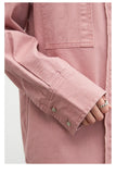 CHIC VEN Fashion Women Shirt Loose Casual Pink Long Sleeve Vintage Cotton Female Blouses Spring Summer 2026 Woman Jacket