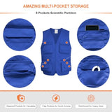 Fishing Vest for Men Outdoor, Utility Safari Cargo Vest With 8 Pockets, Lightweight, Work, Hiking, Travel