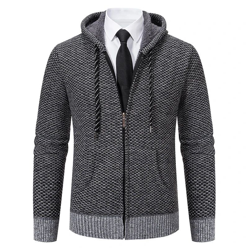 Men's Knitted Cardigan Jacket Vintage Winter Sweater Coat Casual Turndown Collar Fleece Jackets Fashion Mens Autumn Outwear