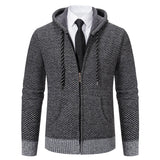 Men's Knitted Cardigan Jacket Vintage Winter Sweater Coat Casual Turndown Collar Fleece Jackets Fashion Mens Autumn Outwear