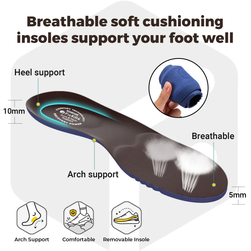 FitVille Summer Men's Wide Width Casual Diabetic Sandals, Lightweight Open Toe Sandals Built-in Arch Support, Effective Foot Pain Relief for Plantar Fasciitis, for Wide & Swollen Feet