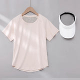DRUR Yoga Tops Sportswear Woman Gym Shirts Breathable Quick Dry Short Sleeve Workout T Shirt Jogger Running T Shirt Yogawear New