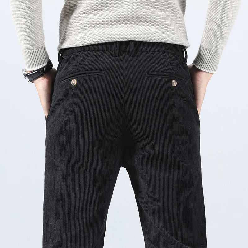 Spring Autumn Men's Corduroy Trousers New Men's Clothing Stretch Slim Fit Casual Pants Fashion Mens Business Work Pants