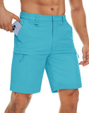 Men's Quick Dry Cargo Shorts Summer Waterproof Hiking Shorts Outdoor Multi-pockets Camping Training Work Shorts Man