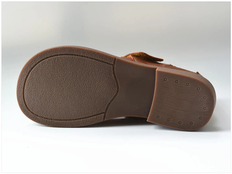 Summer Men's Shoes Flat Full Real Leather Sandal Cowhide Black Casual Old-fashioned Retro Outdoor Men's Sandals Old Man