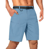 Mens Cargo Hiking Shorts Water Resistant Quick Dry Lightweight Breathable Tactical Shorts with Nylon Belt