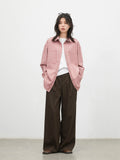 CHIC VEN Fashion Women Shirt Loose Casual Pink Long Sleeve Vintage Cotton Female Blouses Spring Summer 2026 Woman Jacket