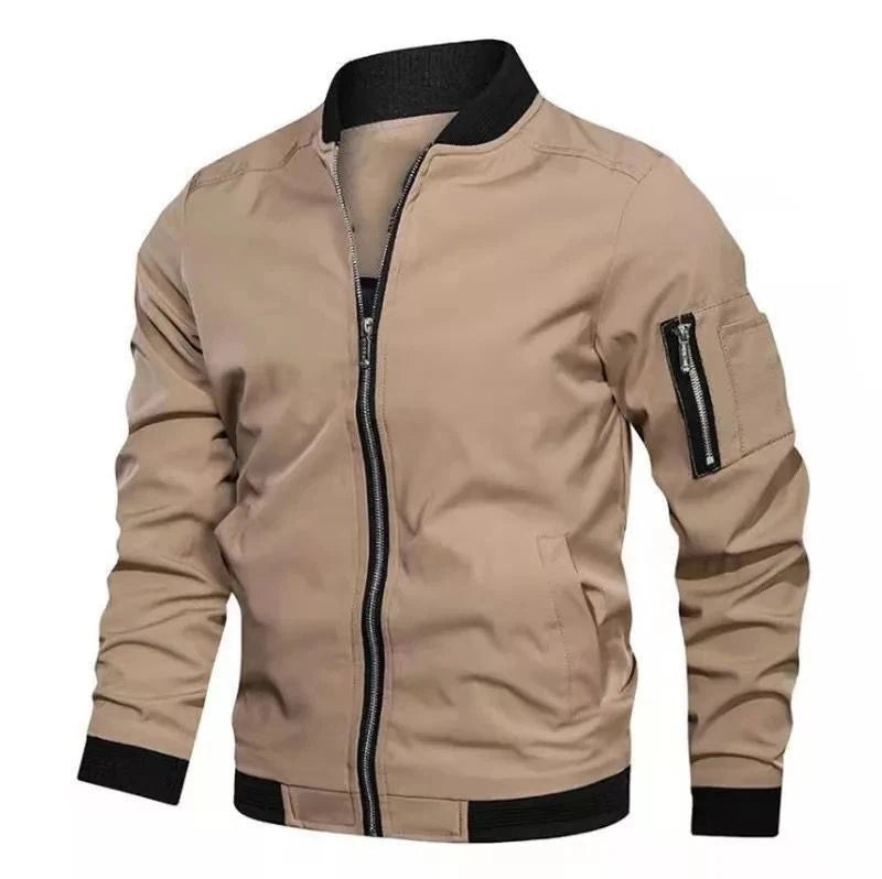 Spring Autumn Men's Windbreaker Jacket Casual Lightweight Jacket For Men Sports Zip Up Coat with Pockets Clothing
