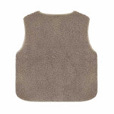 Women'S Teddy Fleece Vest Autumn Thin Vest Sleeveless Coat Plain Plush Vest Short Jacket Loose Fleece Vest Women Outwear