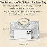 1Pc Black Glitter Rhinestone Top Handle Evening Clutch Bag, Women Sparkly Formal Handbag with Detachable Chain Strap, Elegant Purse for Wedding Party Prom Cocktail