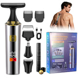 Hatteker Electric Rechargeable Full-Body Hair Trimmer Men's Shaver Grooming Clippers Adjustable Personal Hygiene Hair Removal Device