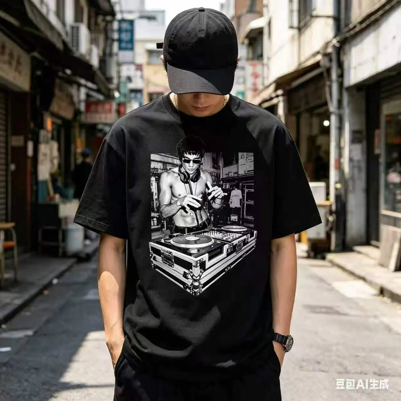 DJ Lee Inspired by Bruce T-shirt Funny Tony Stark Kung Fu Movie Fan Gift T-shirt