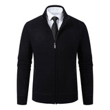 Men's Knitted Cardigan Jacket Vintage Winter Sweater Coat Casual Turndown Collar Fleece Jackets Fashion Mens Autumn Outwear