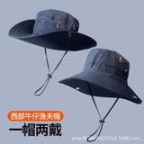 Women's Hiking Bucket Hat, Outdoor Wide brim Fishing Hat, Trekking Sun Hat, Western Big Head Circumference Cowboy Hat for Men