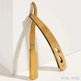 Stainless Steel Razor Holder Golden Men's Manual Folding Straight Edge Shaver Barber Shop Beard Trimmer With Shaving Blade Y1003