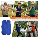 Fishing Vest for Men Outdoor, Utility Safari Cargo Vest With 8 Pockets, Lightweight, Work, Hiking, Travel
