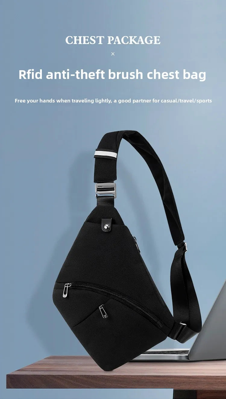 Sling Chest Bag Anti-theft Men Chest Bag Waterproof Tactical Sling Crossbody Bags Travel Cross Body Pack for Men
