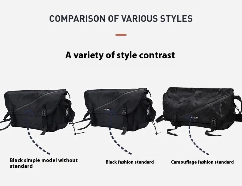 Causal Nylon Shoulder Man Bag Japanese Teenager School Laptop Sling Men's Bag Streetwear Travel Cross Bag Messenger Bags for Men
